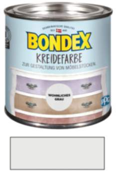 Bondex Kreidefarbe Wohnliches Grau 0,50 l Wohnliches Grau für den Innenbereich