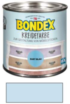 Bondex Kreidefarbe Zart Blau 0,50 l Zart Blau für den Innenbereich
