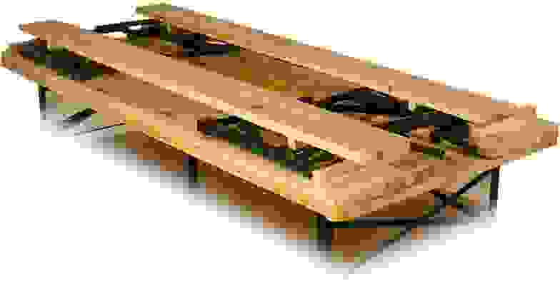 Casaa Bierbank Set 3-teilig mit Rückenlehne & extra breitem Tisch 70cm