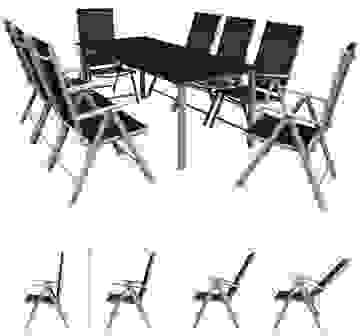 Casaria Aluminium Garten-Set Bern 8+1