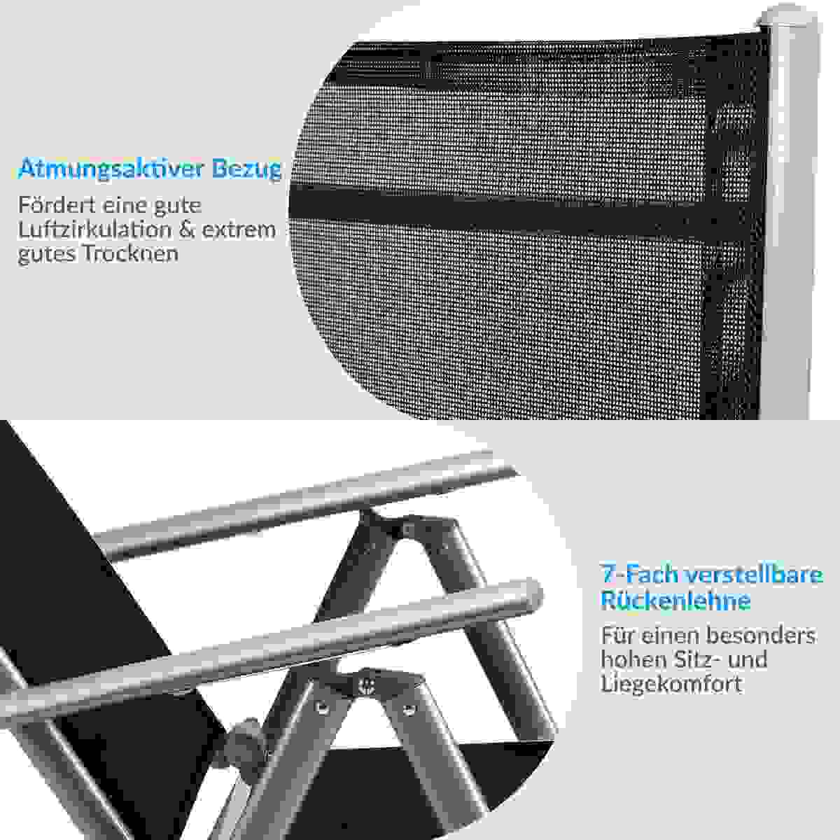 Casaria Aluminium Garten-Set Bern 8+1