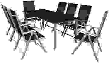 Casaria Aluminium Garten-Set Bern 8+1
