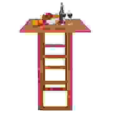 Casaria Bar Tisch Akazienholz 75x75x110cm