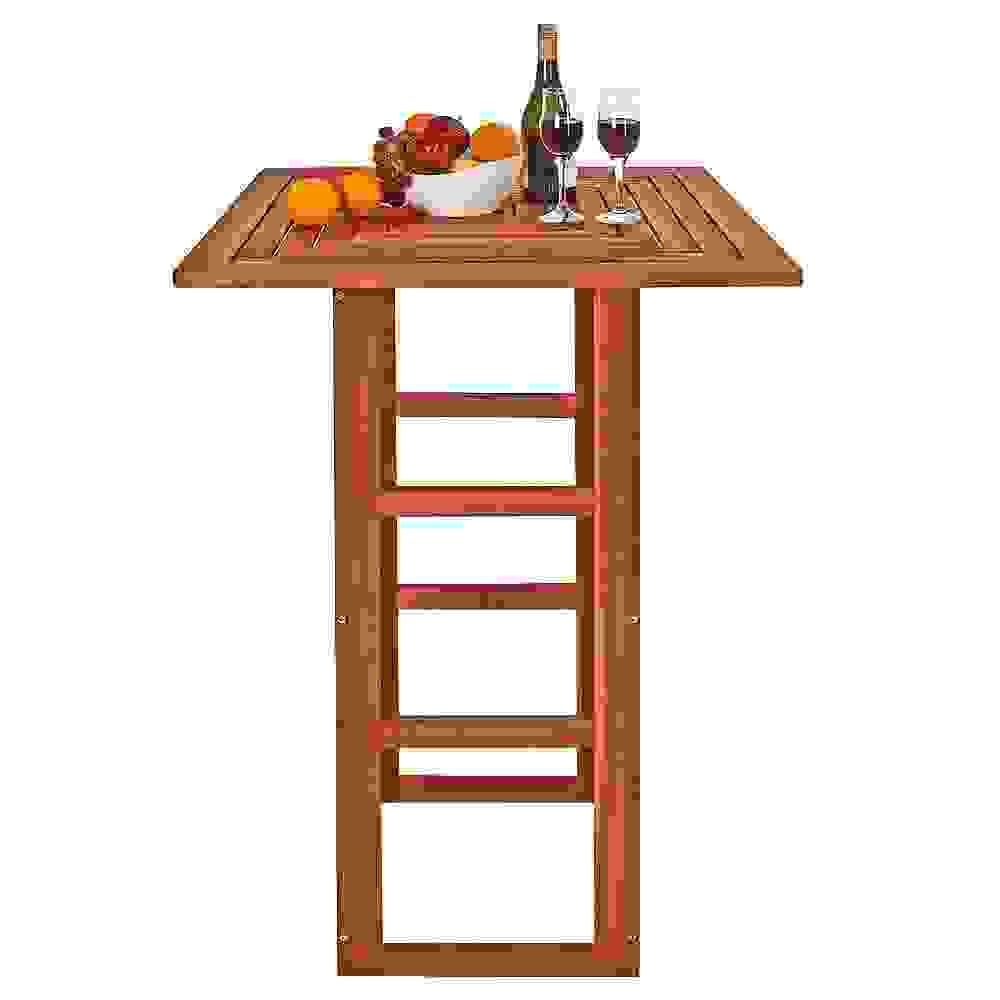 Casaria Bar Tisch Akazienholz 75x75x110cm