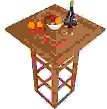 Casaria Bar Tisch Akazienholz 75x75x110cm