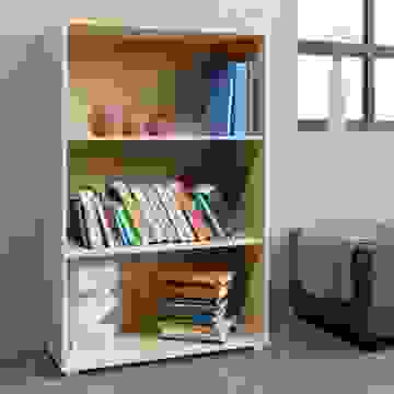 Casaria Bücherregal "Vela" Eiche - 3 Fachböden