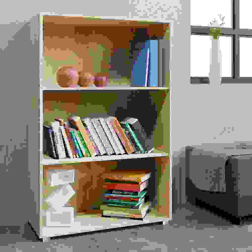 Casaria Bücherregal "Vela" Eiche - 3 Fachböden