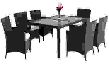 Casaria Garden Set Polyrattan Sofa Riga - 13 Teile und stapelbar