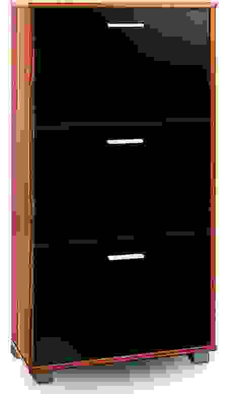 Casaria Schuhschrank mit 3 Schubladen Wengeholz schwarz 115 x 60 x 24cm
