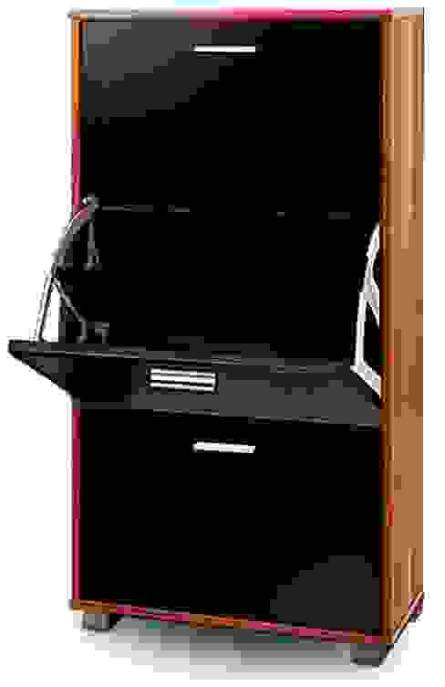 Casaria Schuhschrank mit 3 Schubladen Wengeholz schwarz 115 x 60 x 24cm