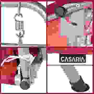 Casaria Swing Bank verstellbarer Schieber Datum - bordeaux