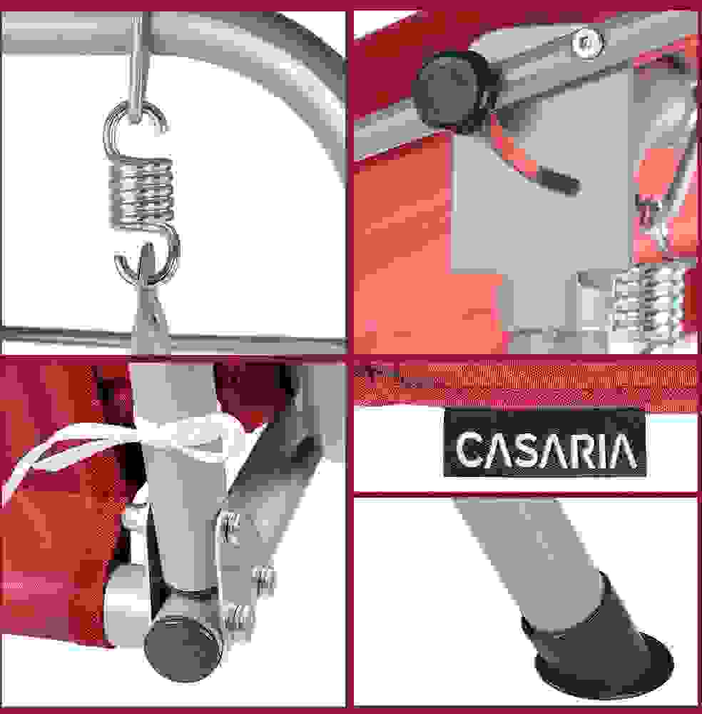 Casaria Swing Bank verstellbarer Schieber Datum - bordeaux