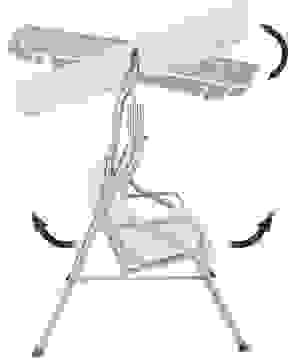 Casaria Swing Bank verstellbarer Schieberegler - creme