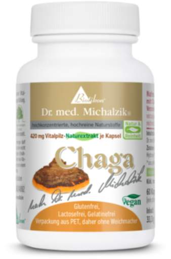 Chaga | 420 mg Vitalpilz-Naturextrakt | 60 Kapseln | Dr. med. Michalzik