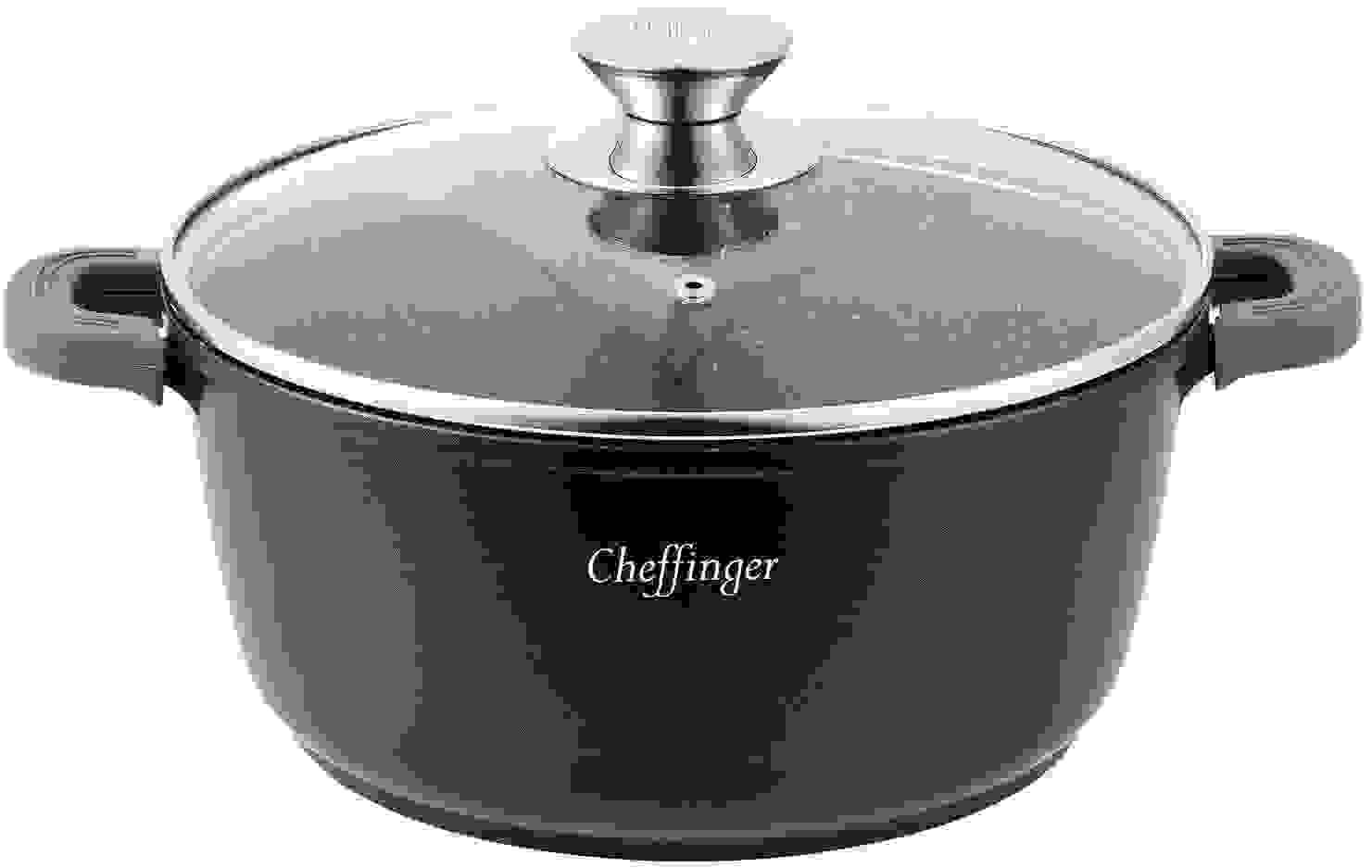Cheffinger Kochtopf / Tiefer Topf mit Deckel -24cm - 4.4L