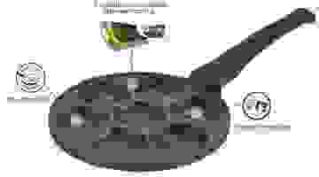 Cheffinger Smiley Emoji Pfannkuchen Pfanne Ø26cm Induktion Guss Aluminium