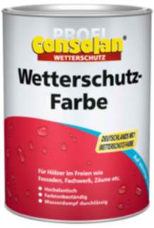 Consolan Profi Wetterschutzfarbe Schwarz 10L Pro