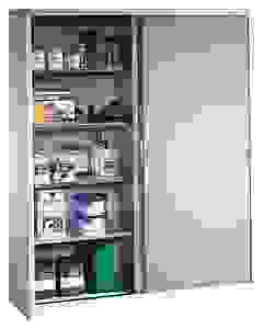 CP Stahlschrank 2149-00 lichtgrau 160,0 x 40,0 x 195,0 cm, aufgebaut