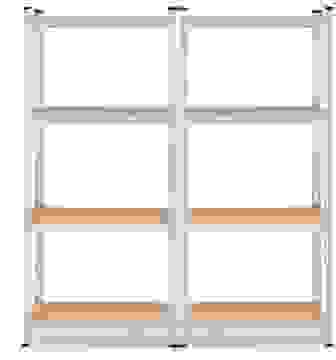 DBA Metall-Lagerregal/Regalschrank mit 4 Fachböden - 700kg Tragkraft - (HxBxT) 160x90x40 cm - 175kg pro Fachboden - 2 STUKS