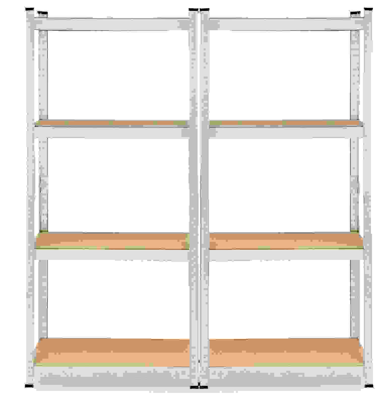 DBA Metall-Lagerregal/Regalschrank mit 4 Fachböden - 700kg Tragkraft - (HxBxT) 160x90x40 cm - 175kg pro Fachboden - 2 STUKS