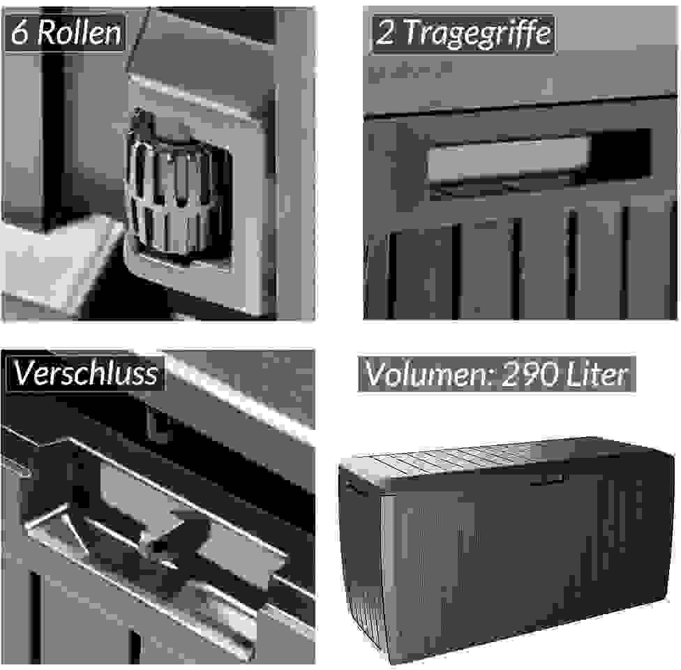 DBA-Trägerbox Board Plus - 100 kg Tragfähigkeit - 290 Liter - braun