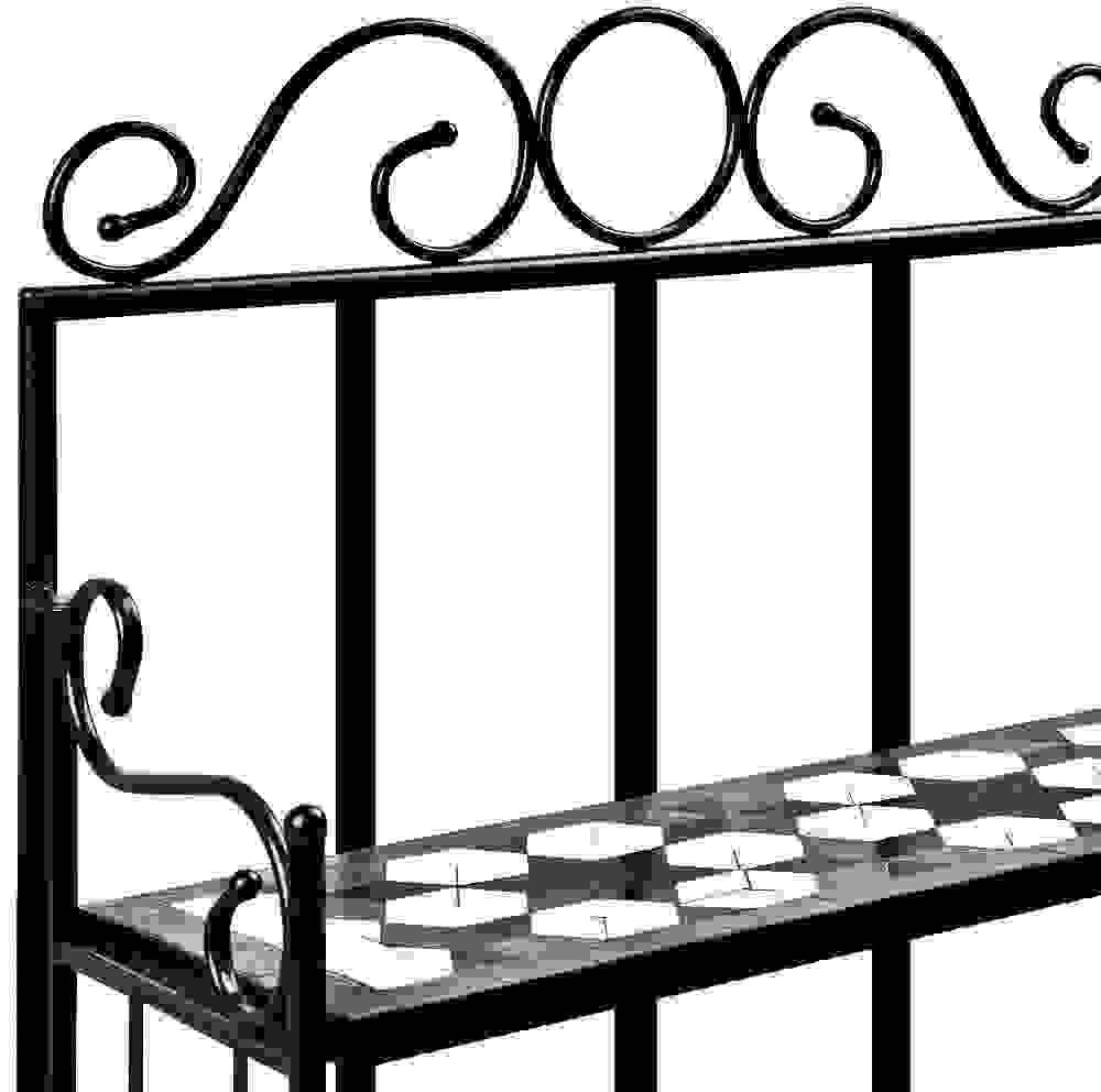 Deuba Standregal Mosaik - 58 x 30 x 115 cm schwarz