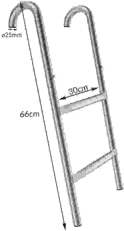 Deuba Trampolin-Leiter 76cm