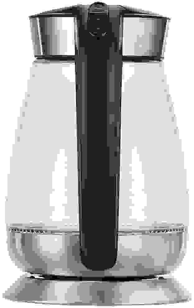 Deuba Wasserkocher Schwarz/Silberglas/Edelstahl 1.7L