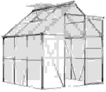 Deubois Aluminium Gewächshaus 5,85m³, mit Fenster und Regenrinne M4