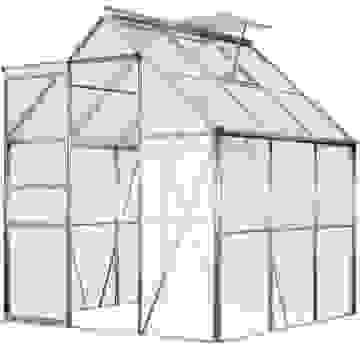 Deubois Aluminium Gewächshaus 5,85m³, mit Fenster und Regenrinne M4