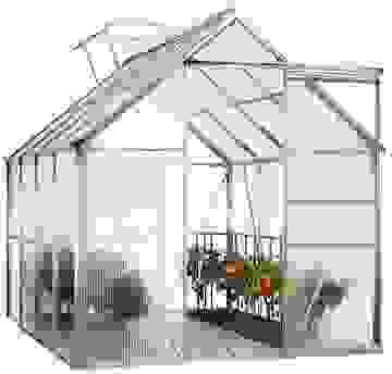 Deubois Aluminium Gewächshaus / Wintergarten 7,6m³, mit 2 Oberlichtern