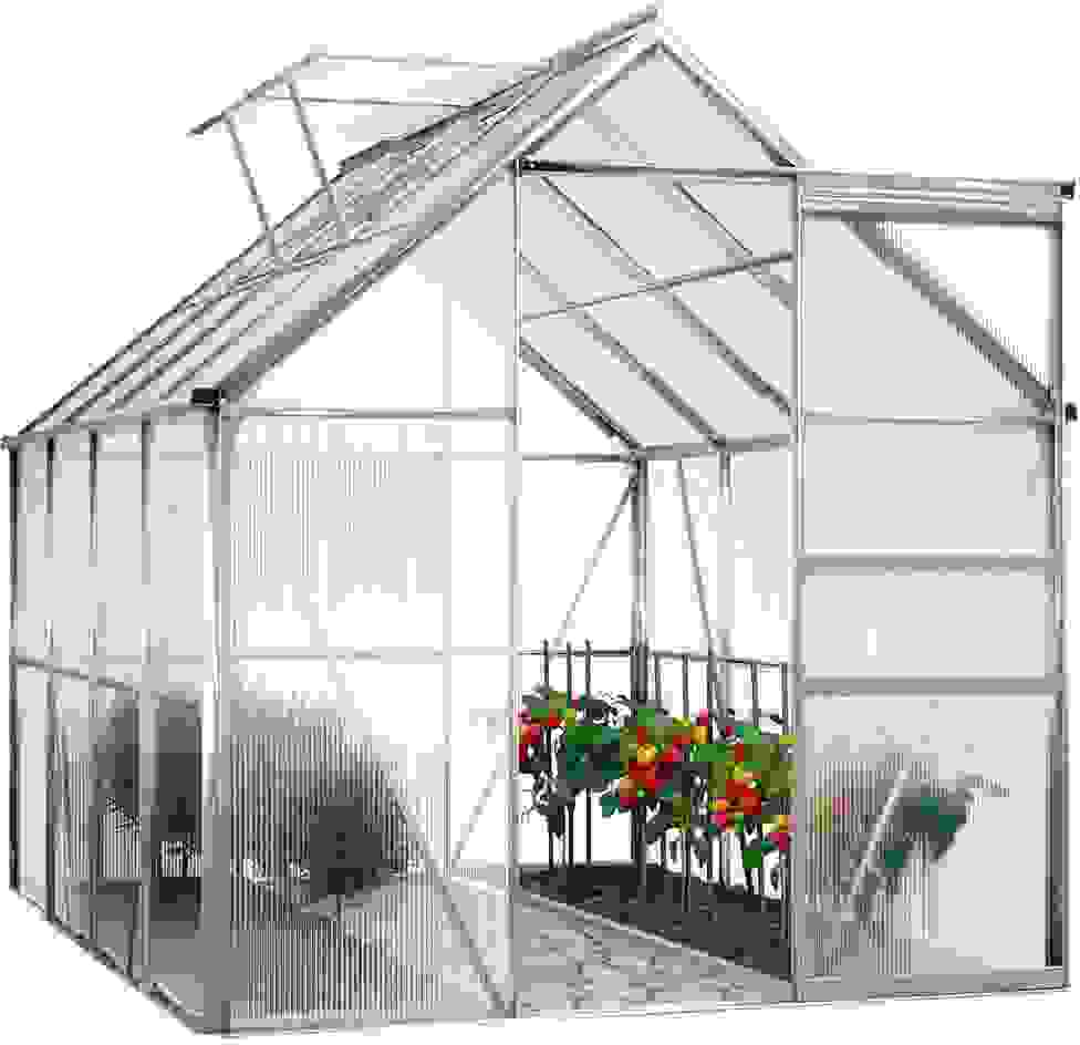 Deubois Aluminium Gewächshaus / Wintergarten 7,6m³, mit 2 Oberlichtern