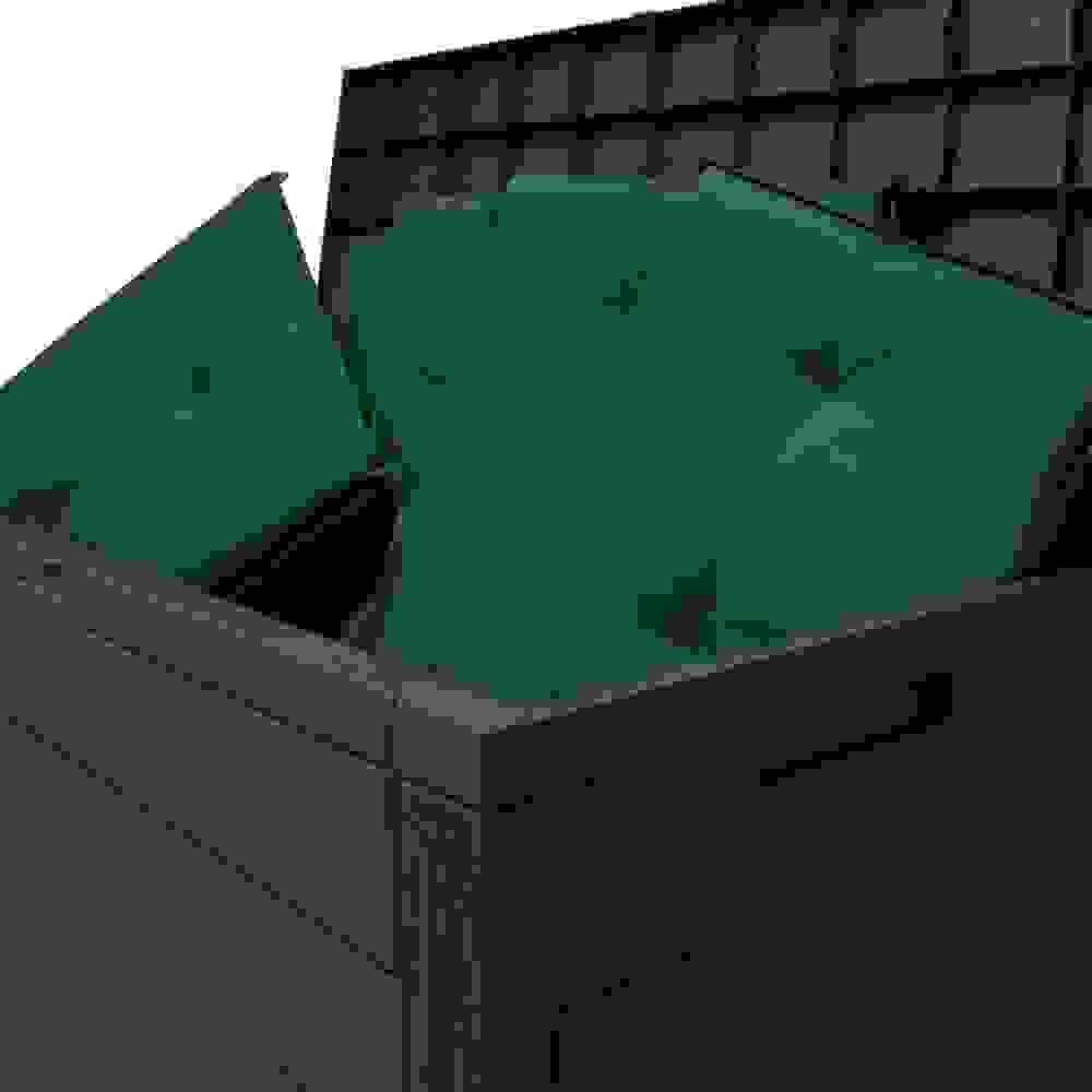 Deubois Aufbewahrungsbox anthrazit 120 x 46 x 57cm - Außenbereich - Geeignet für Terrasse, Balkon und Garten