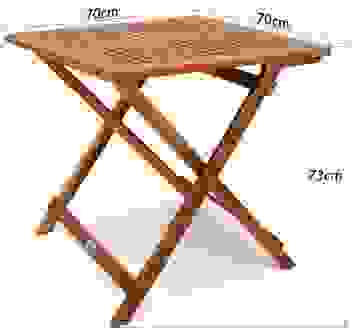 Deubois Beistelltisch Akazienholz 70x70x73cm klappbar