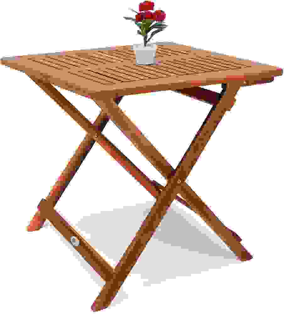 Deubois Beistelltisch Akazienholz 70x70x73cm klappbar