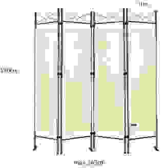Deubois Faltwand - weiß - 180 x163cm - Polyester