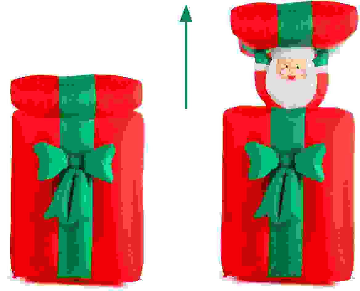 Deubois Santa in aufblasbarem Geschenk