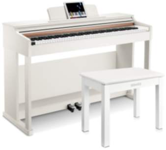 Donner DDP-100 Home Digitalpiano mit 88 Tasten Piano Keyboard Set - Weiß / Piano + Weißer Klavierhocker