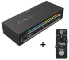 Donner DP-X Tragbares Effektnetzteil - Distortion Effektpeda mit Effektnetzteil