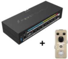 Donner DP-X Tragbares Effektnetzteil - Golden Tremolo Effektpeda mit Effektnetzteil