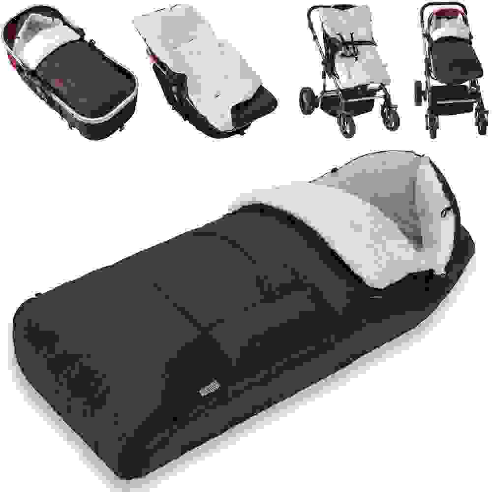 DUB Kinderwagen Fußsack Braun | Teddy | Maxi-Cosi | mit Aufbewahrungstasche