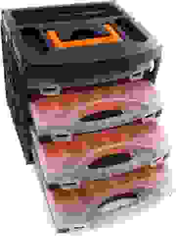 Erro Aufbewahrungs-Sortimentskasten mit 4 Sortimentskästen - 31,3x27x29,7 cm
