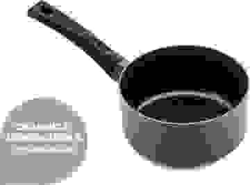 Excellent Houseware Kochtopf mit Deckel - 18 cm - Schwarz