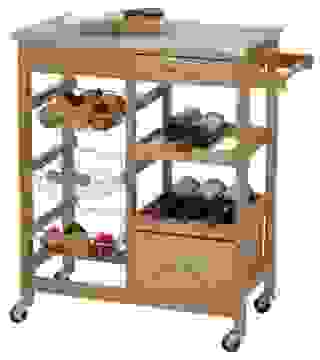 Excellent Houseware Küchenwagen braun 66X36X76CM