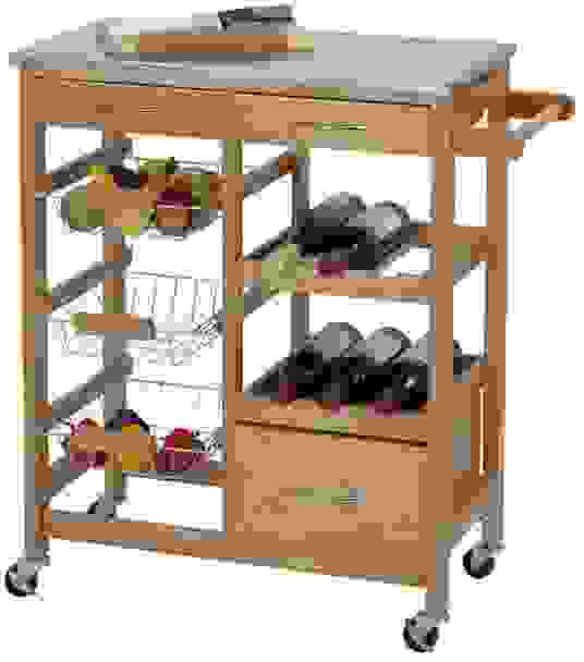 Excellent Houseware Küchenwagen braun 66X36X76CM