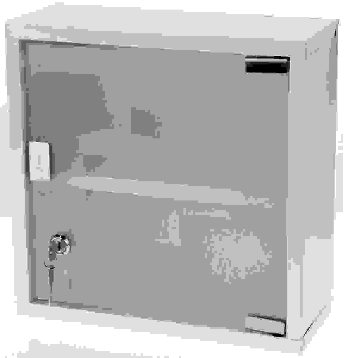 Excellent Houseware Moderner Medizinschrank - mit Schloss - aus Edelstahl