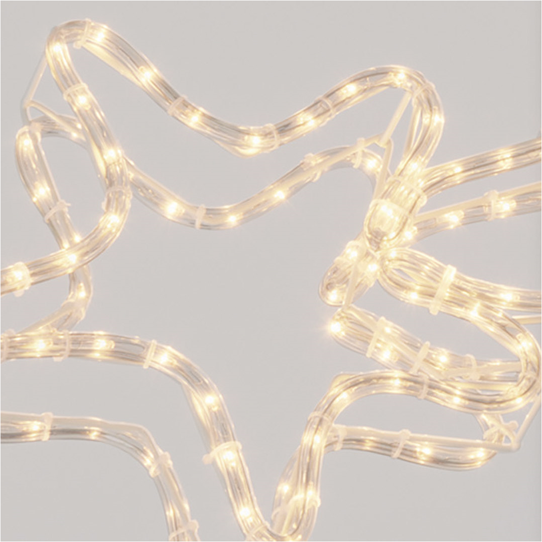 Fallende Sterne SET von 2 - Schlange Beleuchtung Stern - 144 Lichter - 4m - Metallrahmen