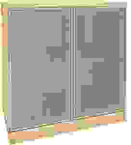 fm Aktenschrank Oldenburg, 4260429768042 königsahorn, Acrylglas satiniert 1 Fachboden 80,0 x 44,2 x 78,1 cm