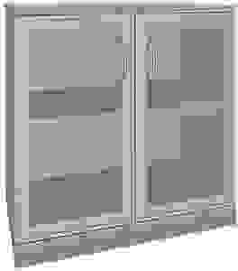 fm Aktenschrank Sidney, 4260267329009 lichtgrau, Acrylglas klar 1 Fachboden 80,0 x 44,2 x 78,1 cm