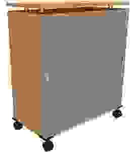 fm Sidney Bürowagen buche 2 Ebenen 93,4 x 46,3 x 103,8 cm